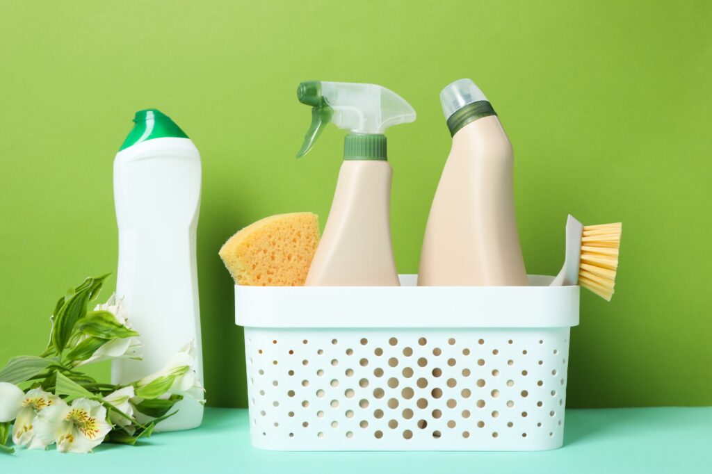 Concept of spring cleaning and house cleaning